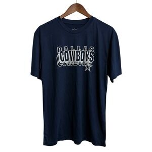 NFL team apparel sleepwear t-shirt men's medium blue Dallas Cowboys football fan